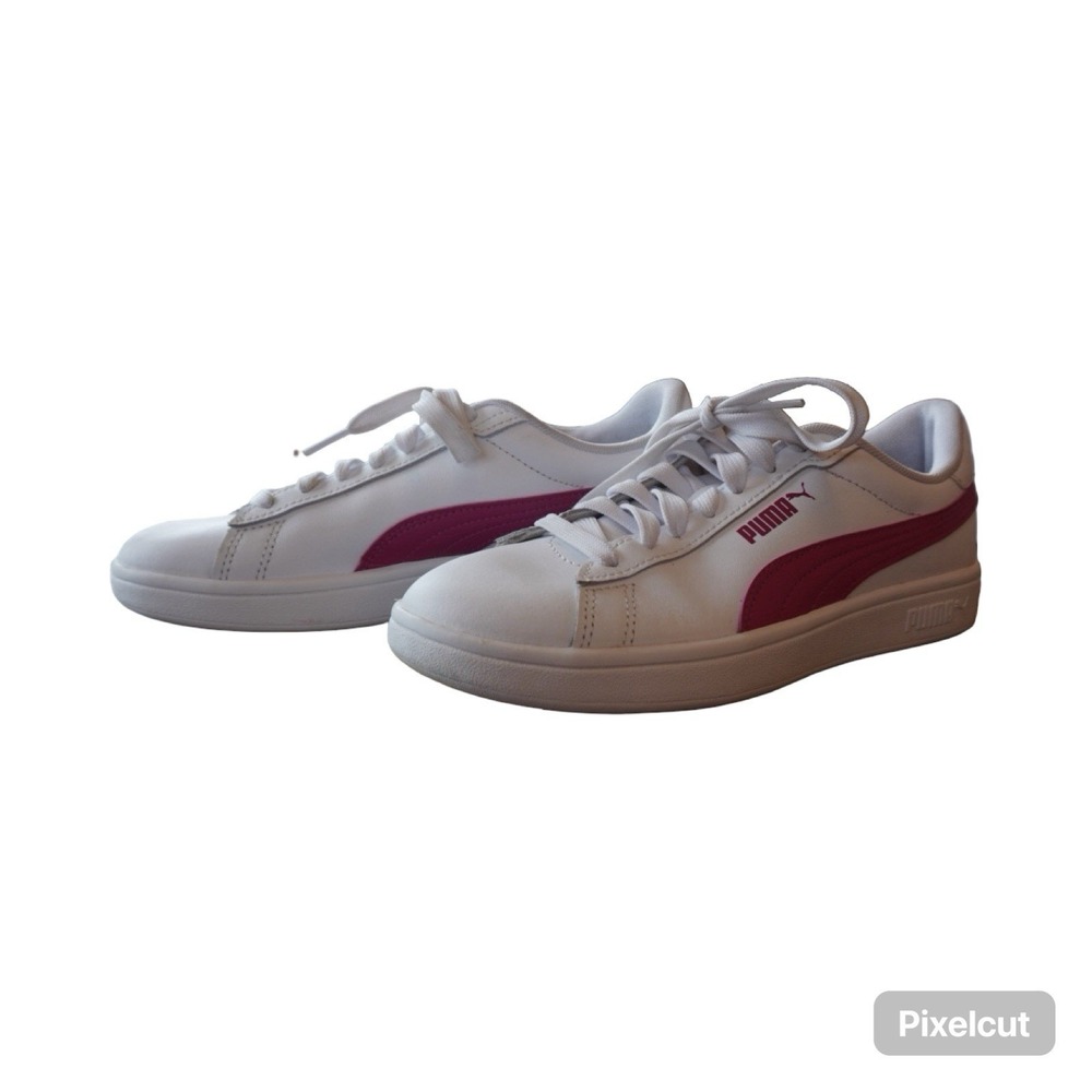 Puma Smash Platform V3 White Pink Sneakers Women's Size 5 US EU 37 Casual Shoes